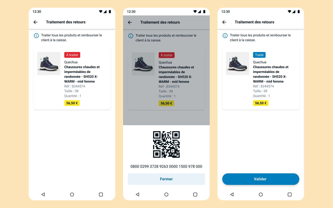 Avant : tag “À traiter” qui se change en “Traité”